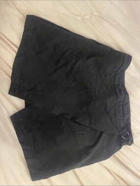 Lush Black Wrap Mini Skirt
